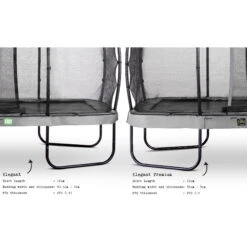 EXIT TOYS EXIT Elegant Trampoline 244x427cm Met Economy Veiligheidsnet - Grijs -EXIT TOYS Winkel exit elegant trampoline 244x427cm met economy veiligheidsnet grijs 3