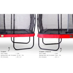 EXIT TOYS EXIT Elegant Trampoline 244x427cm Met Economy Veiligheidsnet - Rood -EXIT TOYS Winkel exit elegant trampoline 244x427cm met economy veiligheidsnet rood 3