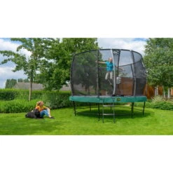 EXIT TOYS EXIT Elegant Trampoline ø427cm Met Economy Veiligheidsnet - Groen -EXIT TOYS Winkel exit elegant trampoline o427cm met economy veiligheidsnet groen 12