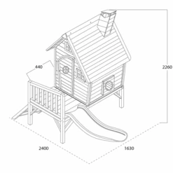 EXIT TOYS EXIT Fantasia 300 Houten Speelhuis - Groen -EXIT TOYS Winkel exit fantasia 300 houten speelhuis groen a248289 3