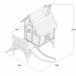 EXIT TOYS EXIT Fantasia 300 Houten Speelhuis - Rood -EXIT TOYS Winkel exit fantasia 300 houten speelhuis rood a248291 2