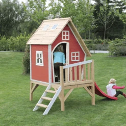 EXIT TOYS EXIT Fantasia 300 Houten Speelhuis - Rood -EXIT TOYS Winkel exit fantasia 300 houten speelhuis rood a248291 4