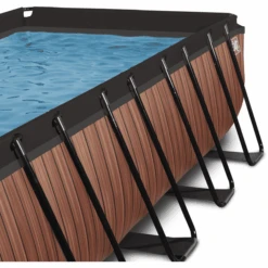 EXIT TOYS EXIT Frame Pool 4x2x1,22m (12v Sand Filter)- Wood Optics -EXIT TOYS Winkel exit frame pool 4x2x1 22m 12v sand filter wood optics a305959 3