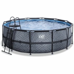 EXIT TOYS EXIT Frame Pool ø427x122cm (12v Sand Filter) - Grijs