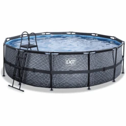 EXIT TOYS EXIT Frame Pool ø488x122cm (12v Sand Filter) - Grijs