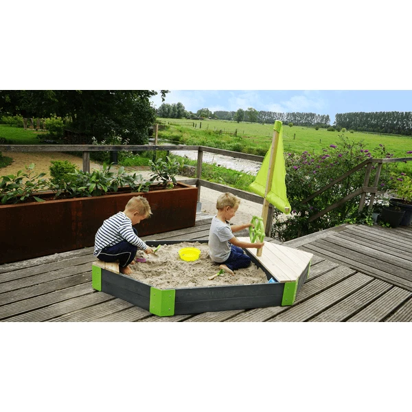 EXIT TOYS EXIT Houten Zandbak Boot Aksent, 190 X 90 Cm 2 EXIT TOYS EXIT Houten Zandbak Boot Aksent, 190 X 90 Cm - Afbeelding 2