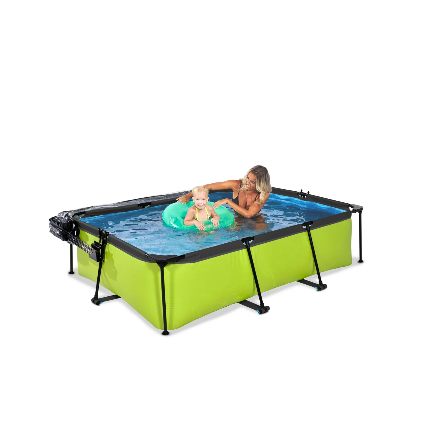 EXIT TOYS EXIT Lime Zwembad 220x150x65cm Met Filterpomp En Overkapping - Groen 9 EXIT TOYS EXIT Lime Zwembad 220x150x65cm Met Filterpomp En Overkapping - Groen - Afbeelding 9