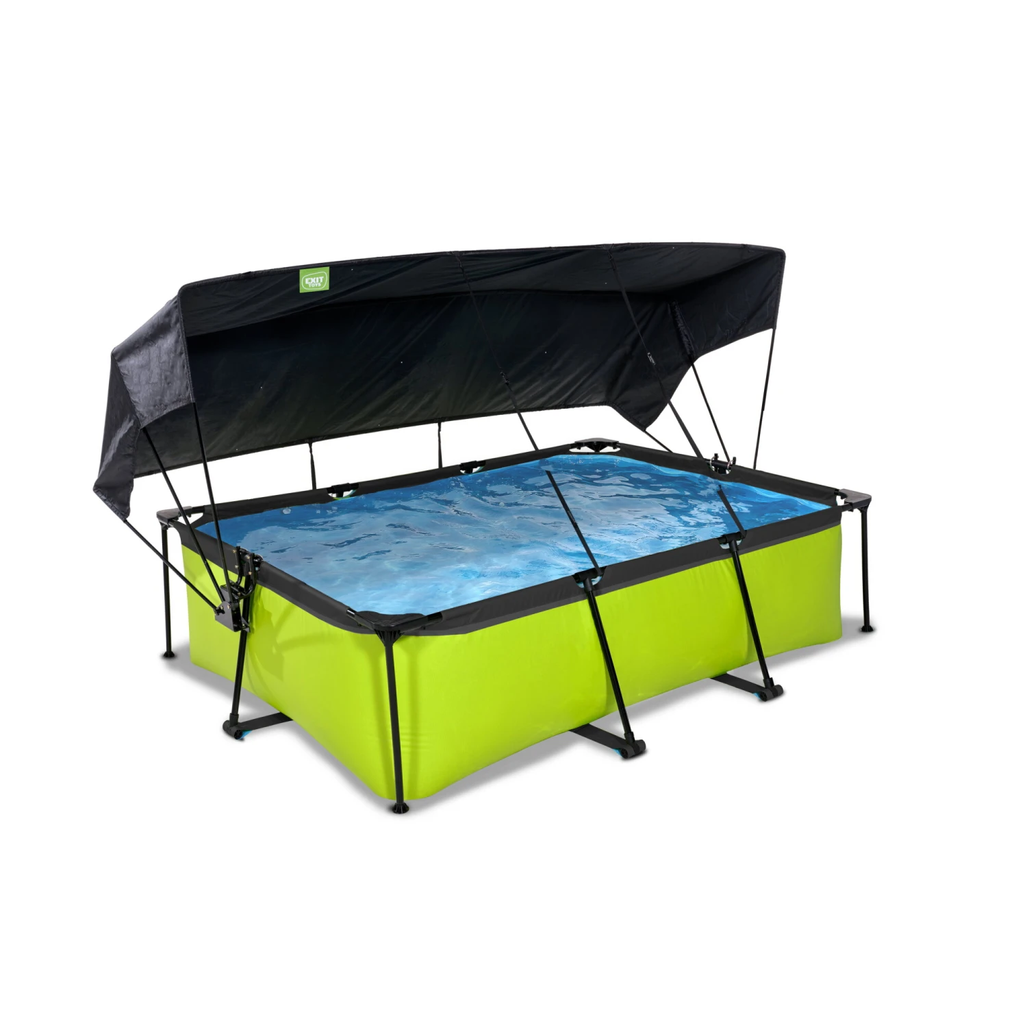 EXIT TOYS EXIT Lime Zwembad 220x150x65cm Met Filterpomp En Schaduwdoek - Groen 1 EXIT TOYS EXIT Lime Zwembad 220x150x65cm Met Filterpomp En Schaduwdoek - Groen