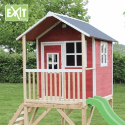 EXIT TOYS EXIT Loft 500 Houten Speelhuis - Rood -EXIT TOYS Winkel exit loft 500 houten speelhuis rood a248338 3