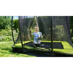 EXIT TOYS EXIT Silhouette Inground Trampoline 153x214cm Met Veiligheidsnet - Groen -EXIT TOYS Winkel exit silhouette inground trampoline 153x214cm met veiligheidsnet groen 10