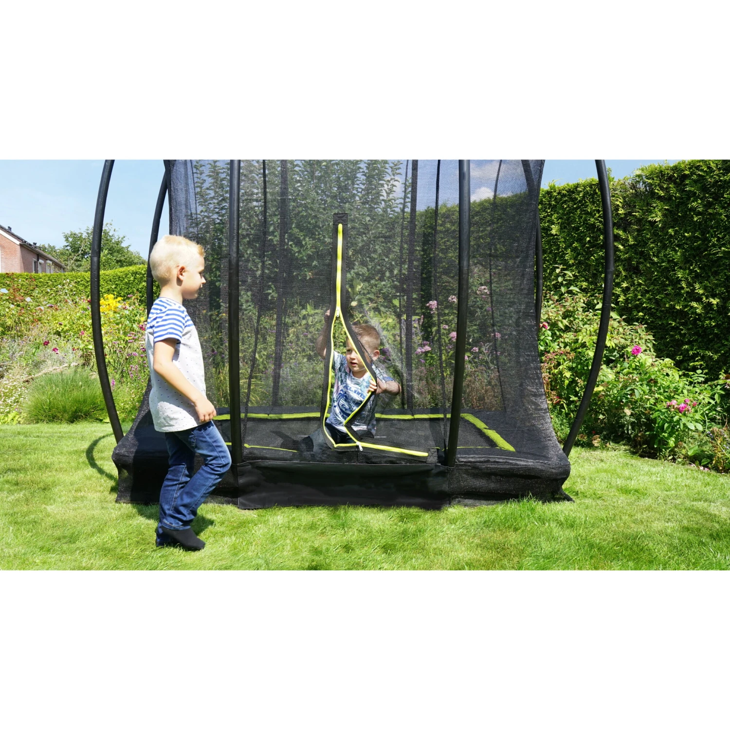 EXIT TOYS EXIT Silhouette Inground Trampoline 153x214cm Met Veiligheidsnet - Zwart 11 EXIT TOYS EXIT Silhouette Inground Trampoline 153x214cm Met Veiligheidsnet - Zwart - Afbeelding 11