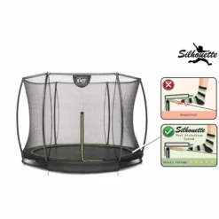 EXIT TOYS EXIT Silhouette Inground Trampoline ø244cm Met Veiligheidsnet - Zwart -EXIT TOYS Winkel exit silhouette inground trampoline o244cm met veiligheidsnet zwart a251714 2