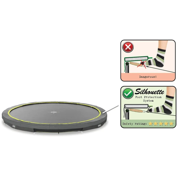 EXIT TOYS EXIT Silhouette Sportvloertrampoline ø 427 Cm, Zwart 2 EXIT TOYS EXIT Silhouette Sportvloertrampoline ø 427 Cm, Zwart - Afbeelding 2