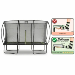 EXIT TOYS EXIT Silhouette Trampoline 244x366cm - Zwart -EXIT TOYS Winkel exit silhouette trampoline 244x366cm zwart a251458 4