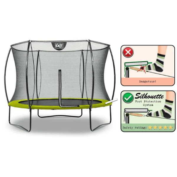 EXIT TOYS EXIT Silhouette Trampoline ø244cm - Groen 2 EXIT TOYS EXIT Silhouette Trampoline ø244cm - Groen - Afbeelding 2