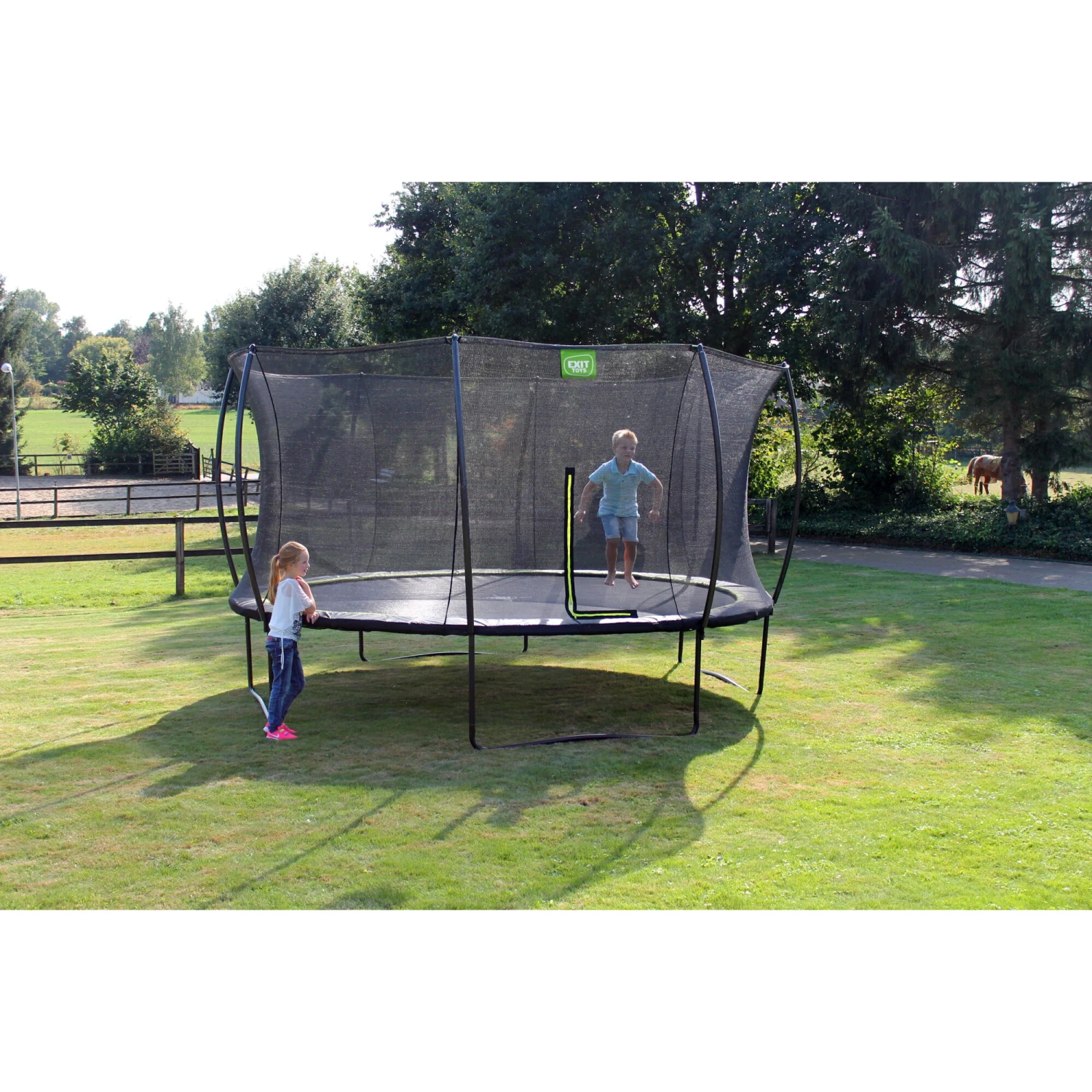 EXIT TOYS EXIT Silhouette Trampoline ø427cm - Zwart 6 EXIT TOYS EXIT Silhouette Trampoline ø427cm - Zwart - Afbeelding 6