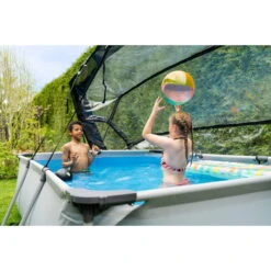 EXIT TOYS EXIT Soft Grey Zwembad 300x200x65cm Met Filterpomp En Overkapping - Grijs -EXIT TOYS Winkel exit soft grey zwembad 300x200x65cm met filterpomp en overkapping grijs 10