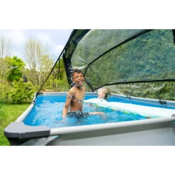 EXIT TOYS EXIT Soft Grey Zwembad 300x200x65cm Met Filterpomp En Overkapping - Grijs -EXIT TOYS Winkel exit soft grey zwembad 300x200x65cm met filterpomp en overkapping grijs 13