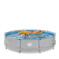EXIT TOYS EXIT Soft Grey Zwembad ø360x76cm Met Filterpomp - Grijs -EXIT TOYS Winkel exit soft grey zwembad o360x76cm met filterpomp n grijs 3