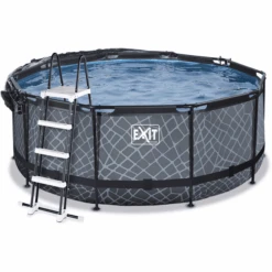 EXIT TOYS EXIT Stone Zwembad ø360x122cm Met Afdekking En Sand Filterpomp, Grijs 7 EXIT TOYS EXIT Stone Zwembad ø360x122cm Met Afdekking En Sand Filterpomp, Grijs -EXIT TOYS Winkel exit stone zwembad o360x122cm met afdekking en sand filterpomp grijs a294621 2