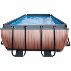 EXIT TOYS EXIT Wood Pool 540x250x100cm Met Afdekking, Sand Filter En Warmtepomp, Bruin -EXIT TOYS Winkel exit wood pool 540x250x100cm met afdekking sand filter en warmtepomp bruin a294606 3