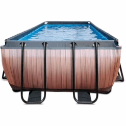 EXIT TOYS EXIT Wood Pool 540x250x122cm Met Sand Filterpomp, Bruin -EXIT TOYS Winkel exit wood pool 540x250x122cm met sand filterpomp bruin a294618 2