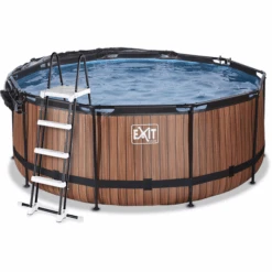 EXIT TOYS EXIT Wood Pool ø360x122cm Met Afdekking, Sand Filter- En Warmtepomp, Bruin 7 EXIT TOYS EXIT Wood Pool ø360x122cm Met Afdekking, Sand Filter- En Warmtepomp, Bruin -EXIT TOYS Winkel exit wood pool o360x122cm met afdekking sand filter en warmtepomp bruin a294637 2