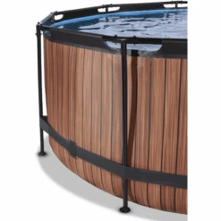 EXIT TOYS EXIT Wood Pool ø360x122cm Met Filterpomp, Bruin -EXIT TOYS Winkel exit wood pool o360x122cm met filterpomp bruin a294608 2