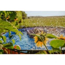 EXIT TOYS EXIT Wood Zwembad ø427x122cm Met Filterpomp - Bruin -EXIT TOYS Winkel exit wood zwembad o427x122cm met filterpomp bruin 8