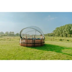 EXIT TOYS EXIT Wood Zwembad ø427x122cm Met Zandfilterpomp En Overkapping - Bruin -EXIT TOYS Winkel exit wood zwembad o427x122cm met zandfilterpomp en overkapping bruin 11