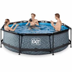 EXIT TOYS EXIT-zwembad Stone ø300x76cm Met Filterpomp - Grijs 7 EXIT TOYS EXIT-zwembad Stone ø300x76cm Met Filterpomp - Grijs -EXIT TOYS Winkel exit zwembad stone o300x76cm met filterpomp grijs a295721 2