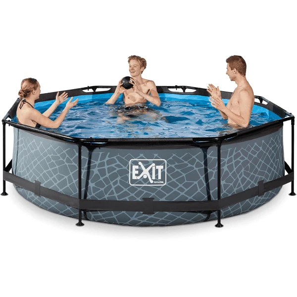 EXIT TOYS EXIT-zwembad Stone ø300x76cm Met Filterpomp - Grijs 3 EXIT TOYS EXIT-zwembad Stone ø300x76cm Met Filterpomp - Grijs - Afbeelding 3