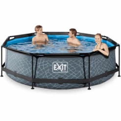 EXIT TOYS EXIT-zwembad Stone ø300x76cm Met Filterpomp - Grijs 8 EXIT TOYS EXIT-zwembad Stone ø300x76cm Met Filterpomp - Grijs -EXIT TOYS Winkel exit zwembad stone o300x76cm met filterpomp grijs a295721 3