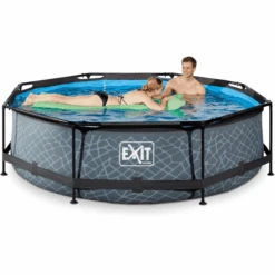 EXIT TOYS EXIT-zwembad Stone ø300x76cm Met Filterpomp - Grijs 9 EXIT TOYS EXIT-zwembad Stone ø300x76cm Met Filterpomp - Grijs -EXIT TOYS Winkel exit zwembad stone o300x76cm met filterpomp grijs a295721 4