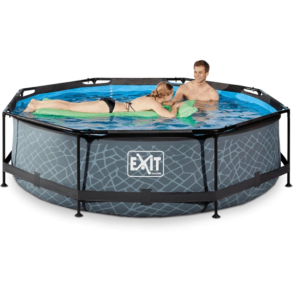 EXIT TOYS EXIT-zwembad Stone ø300x76cm Met Filterpomp - Grijs 5 EXIT TOYS EXIT-zwembad Stone ø300x76cm Met Filterpomp - Grijs - Afbeelding 5
