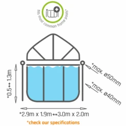EXIT TOYS EXIT Zwembad Zonnescherm 300 X 200 Cm -EXIT TOYS Winkel exit zwembad zonnescherm 300 x 200 cm a308177 3