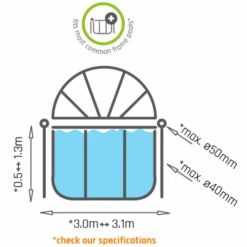 EXIT TOYS EXIT Zwembad Zonnescherm ø300 Cm -EXIT TOYS Winkel exit zwembad zonnescherm o300 cm a308174 3